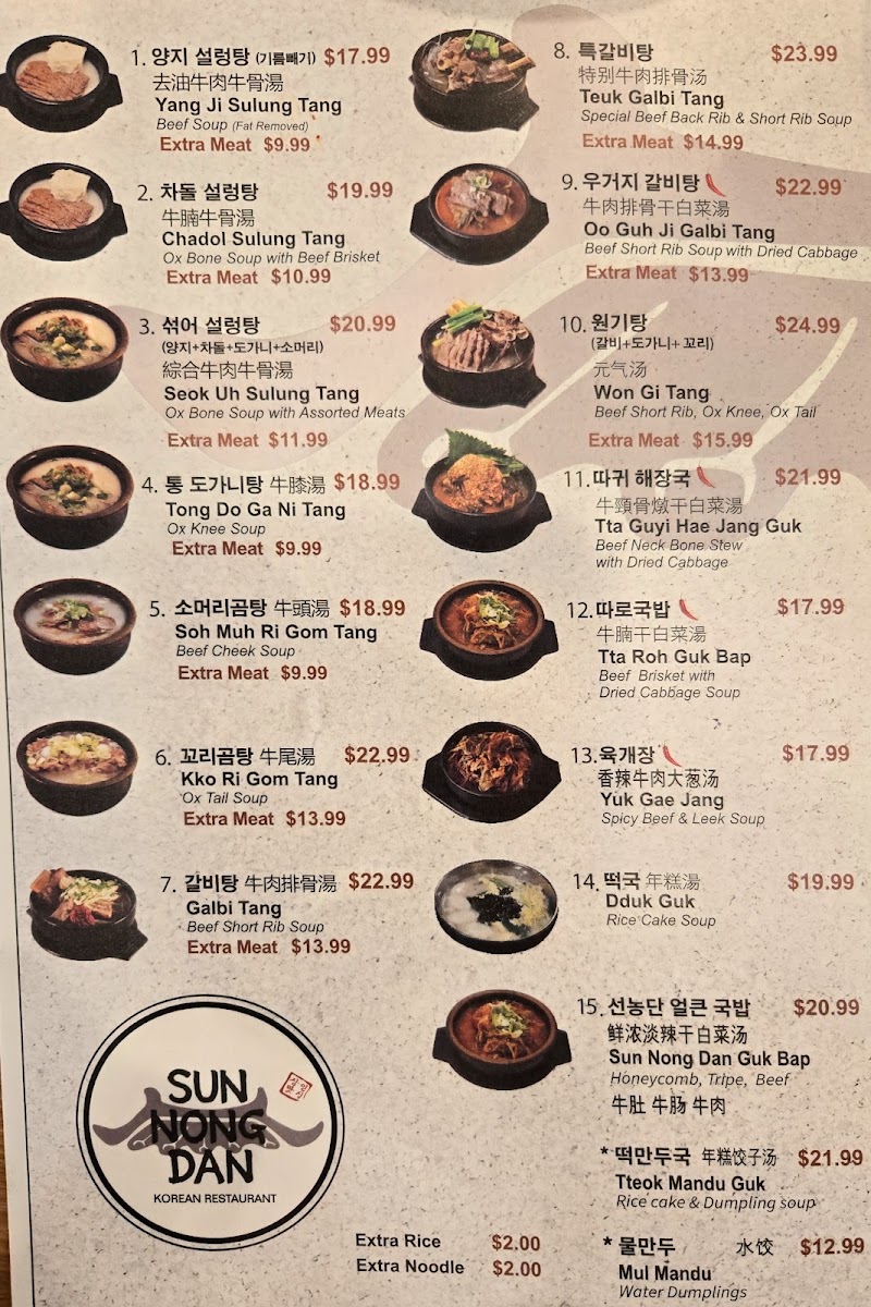 Sun Nong Dan Photo Menu 4