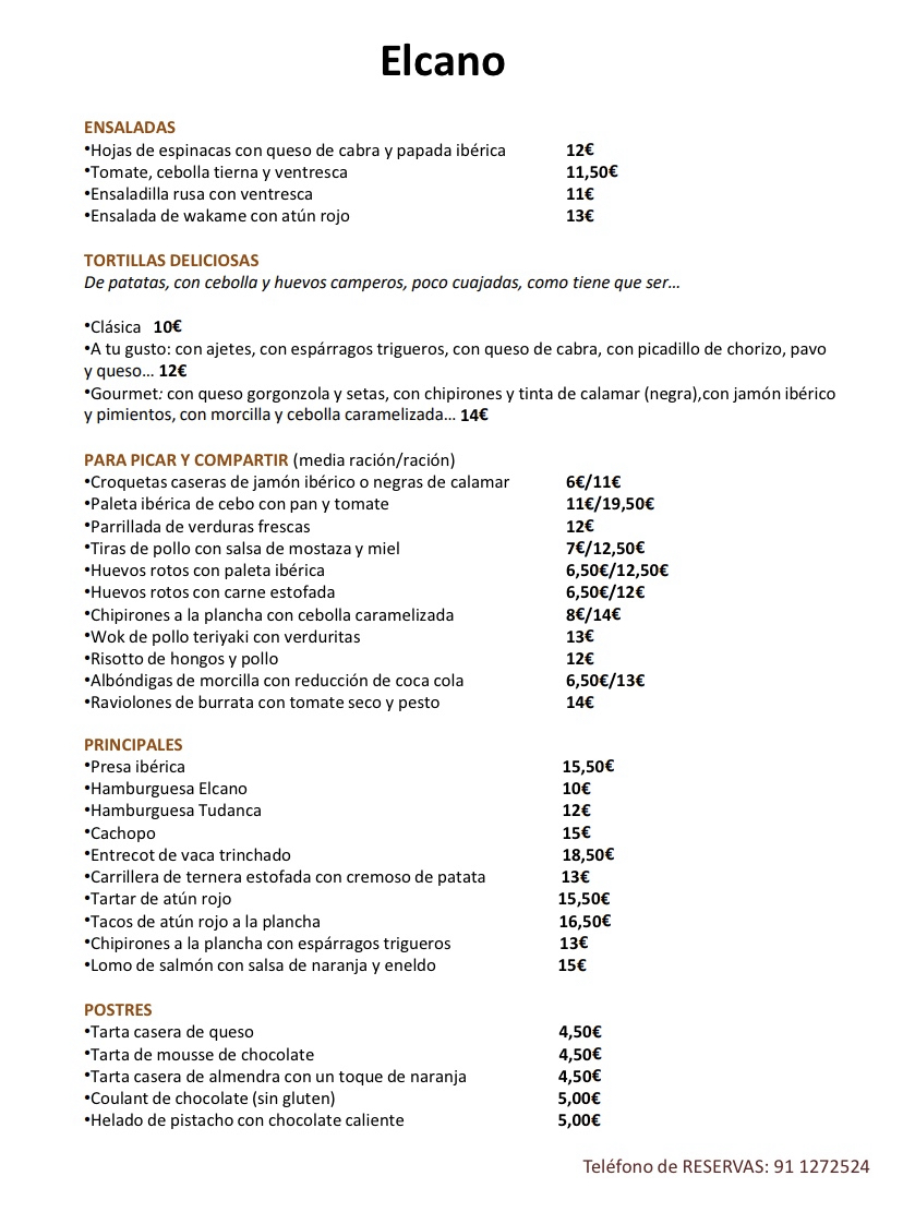 ELCANO Taberna Photo Menu 4