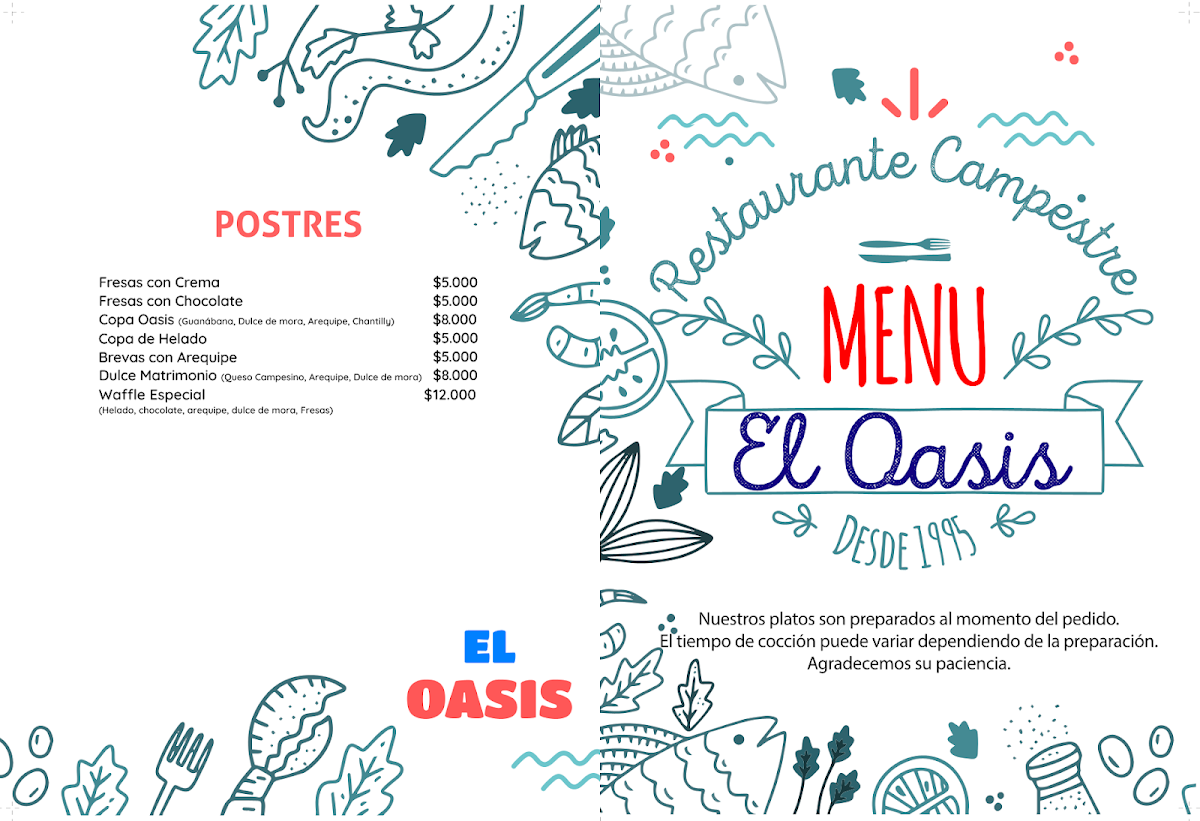 Restaurante Campestre Truchera El Oasis Photo Menu 5