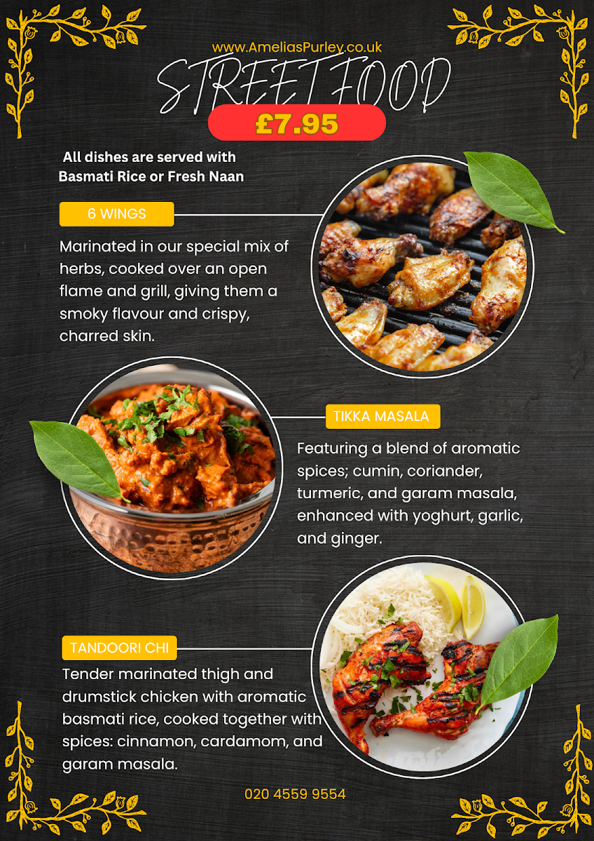Amelia's Wild Spice Kitchen Photo Menu 2