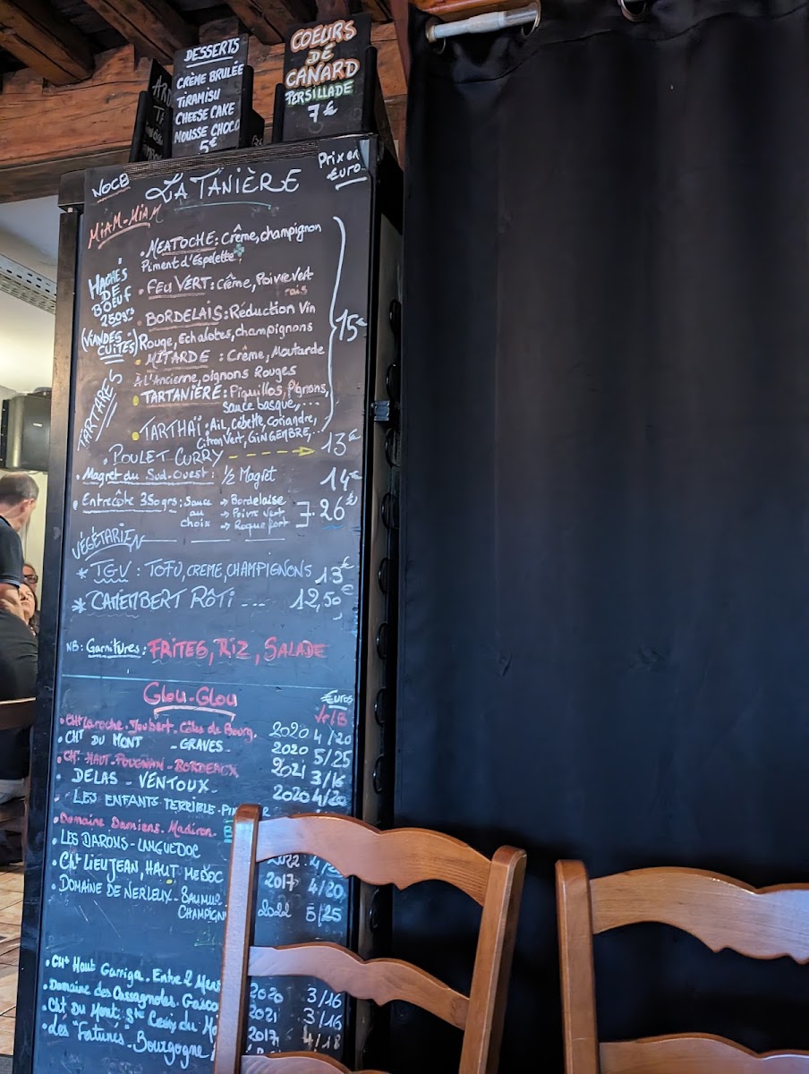 La Tanière Photo Menu 10