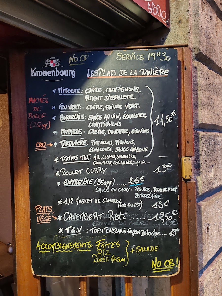 La Tanière Photo Menu 3