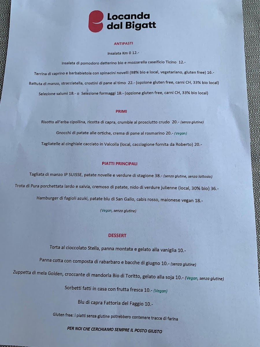 Locanda dal Bigatt Photo Menu 3