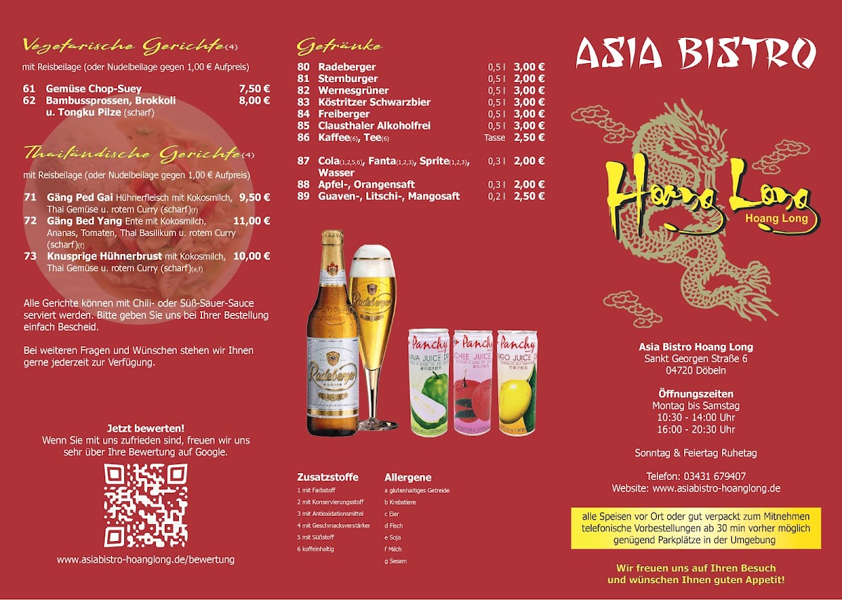 Asia Bistro Hoang Long Photo Menu 2