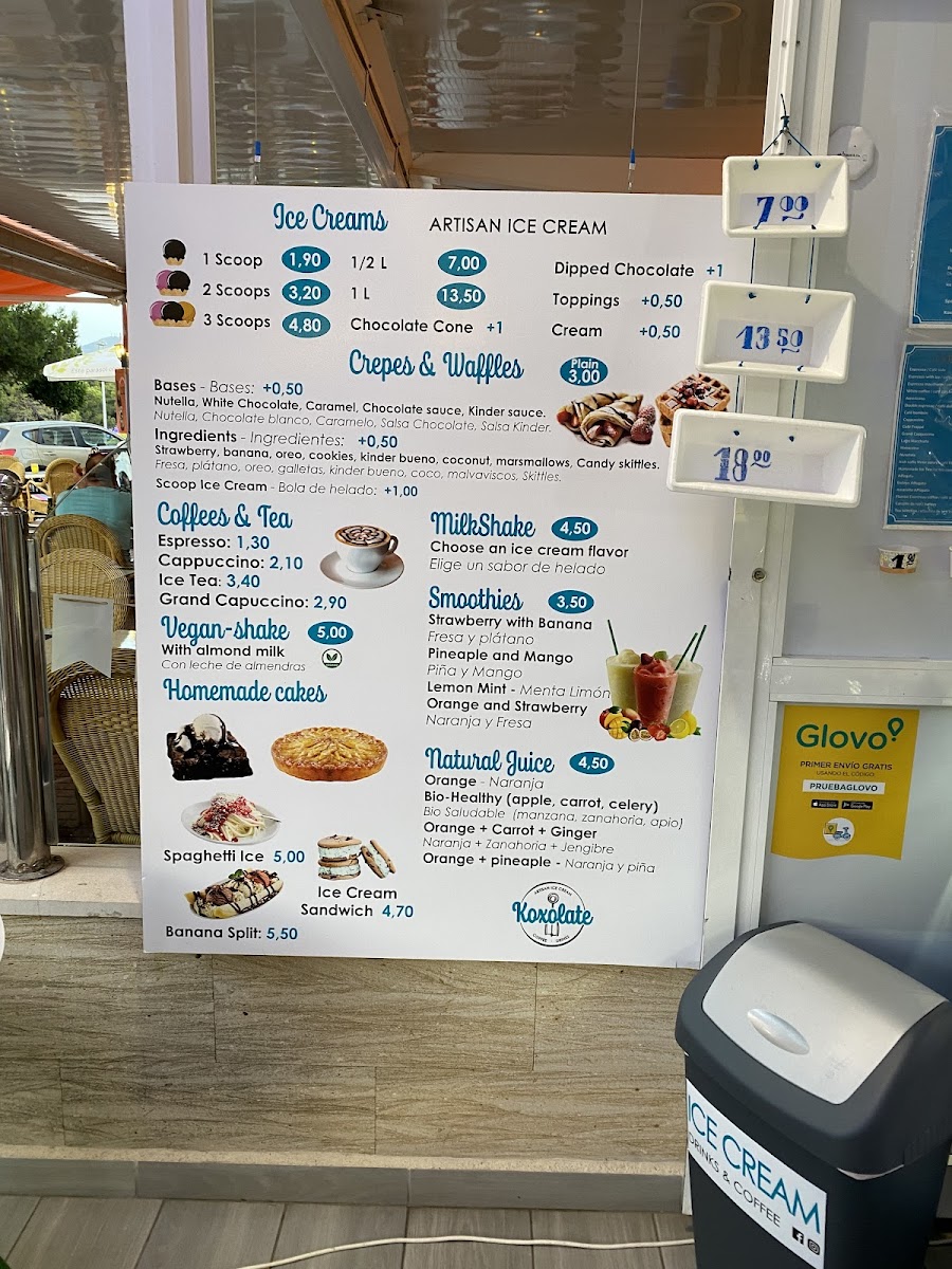 Gelato & Coffee Photo Menu 1
