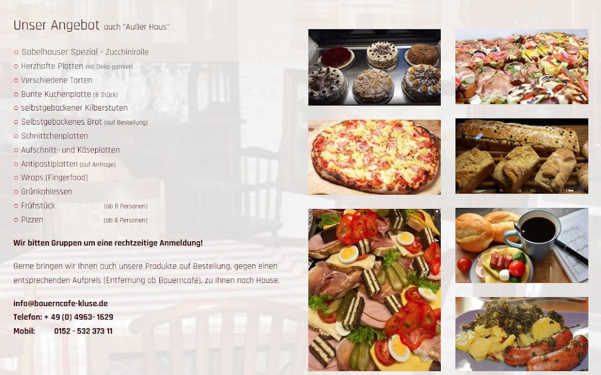 Bauerncafé Sabelhaus Photo Menu 1
