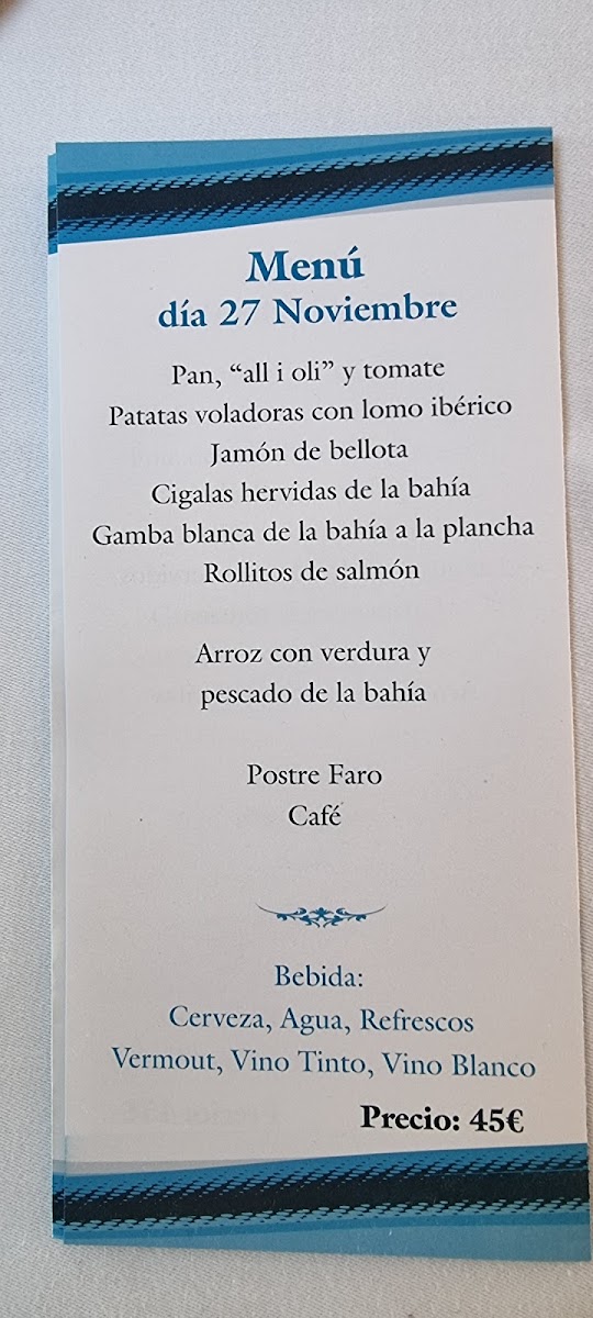 Restaurante El Faro Photo Menu 6