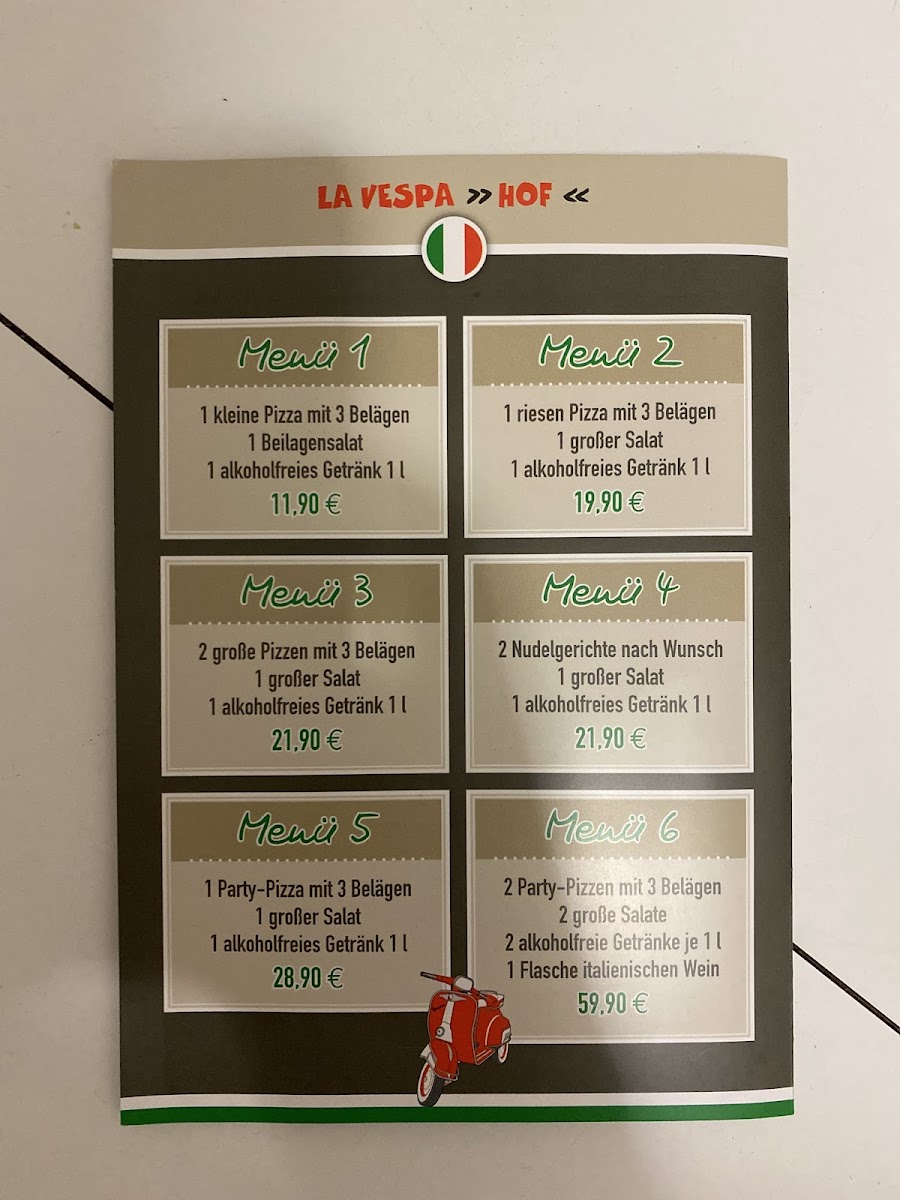 Pizzeria la Vespa Hof Photo Menu 1