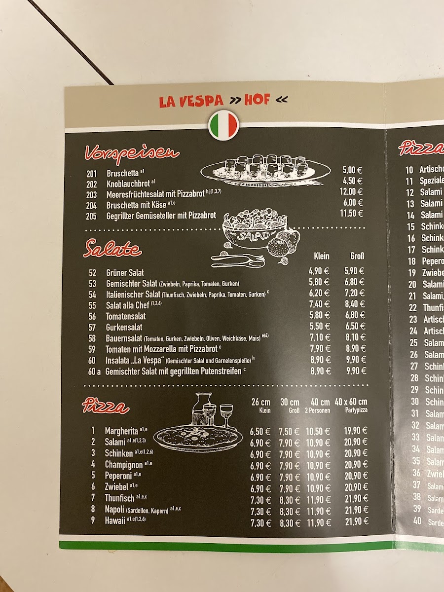 Pizzeria la Vespa Hof Photo Menu 4