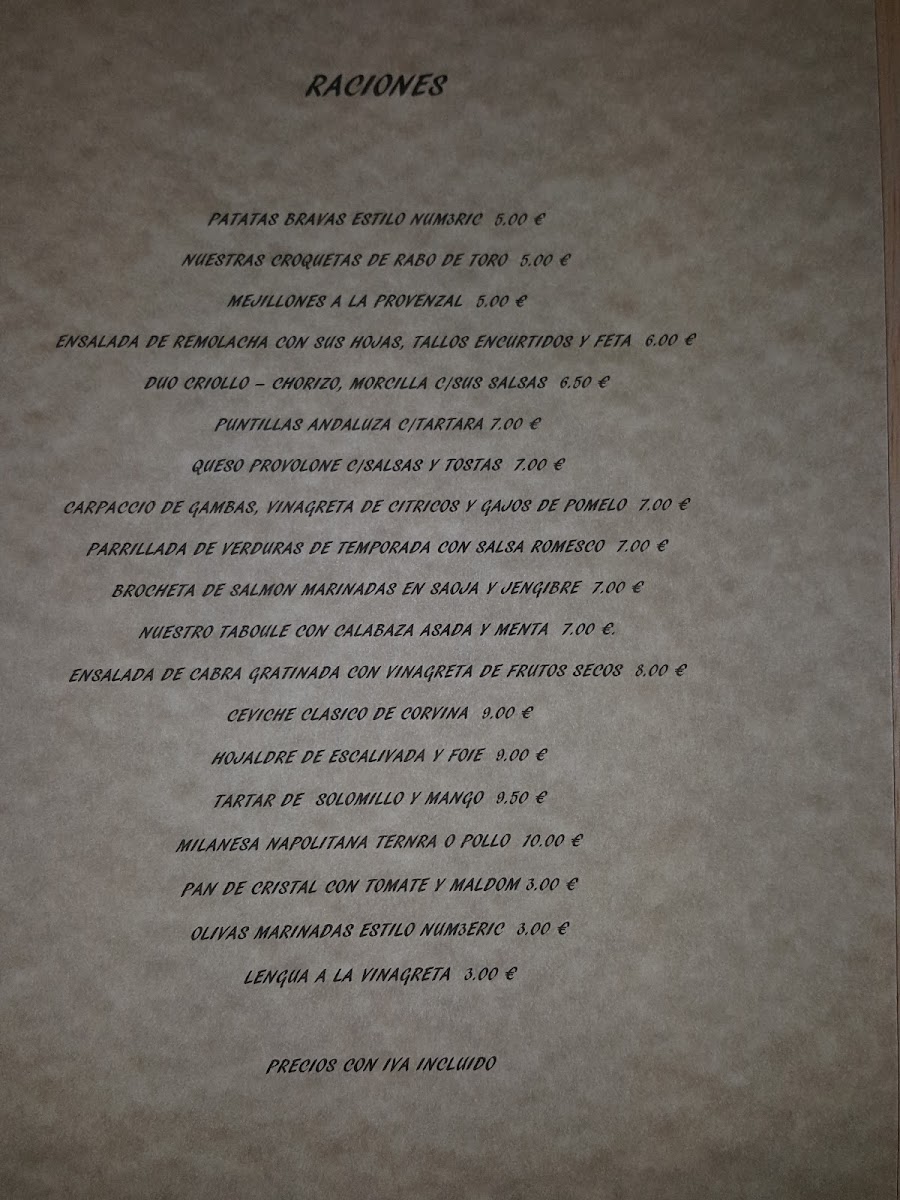 NUM3RIC | Restaurante en Sitges Photo Menu 7