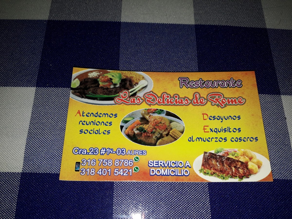 Las delicias de Rome Photo Menu 1