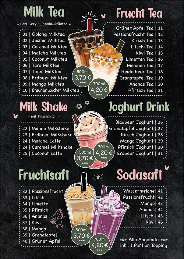 Thu Tea Photo Menu 1