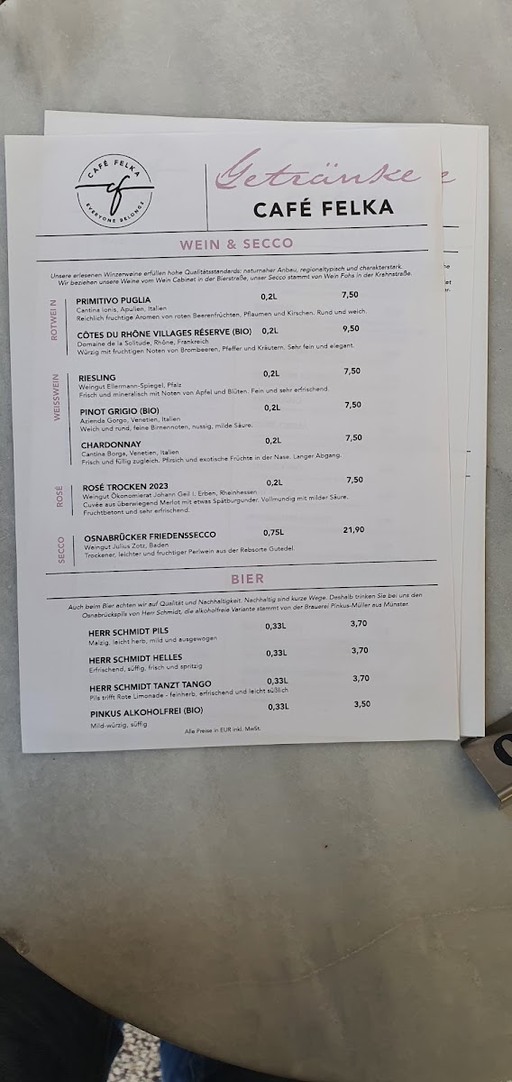 Café Felka Photo Menu 3