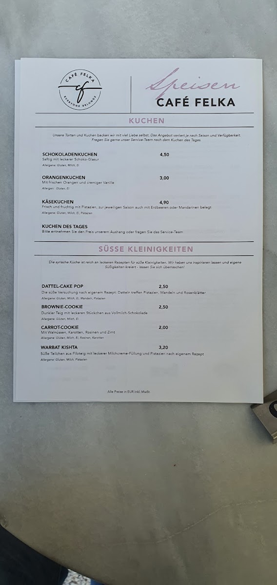 Café Felka Photo Menu 4