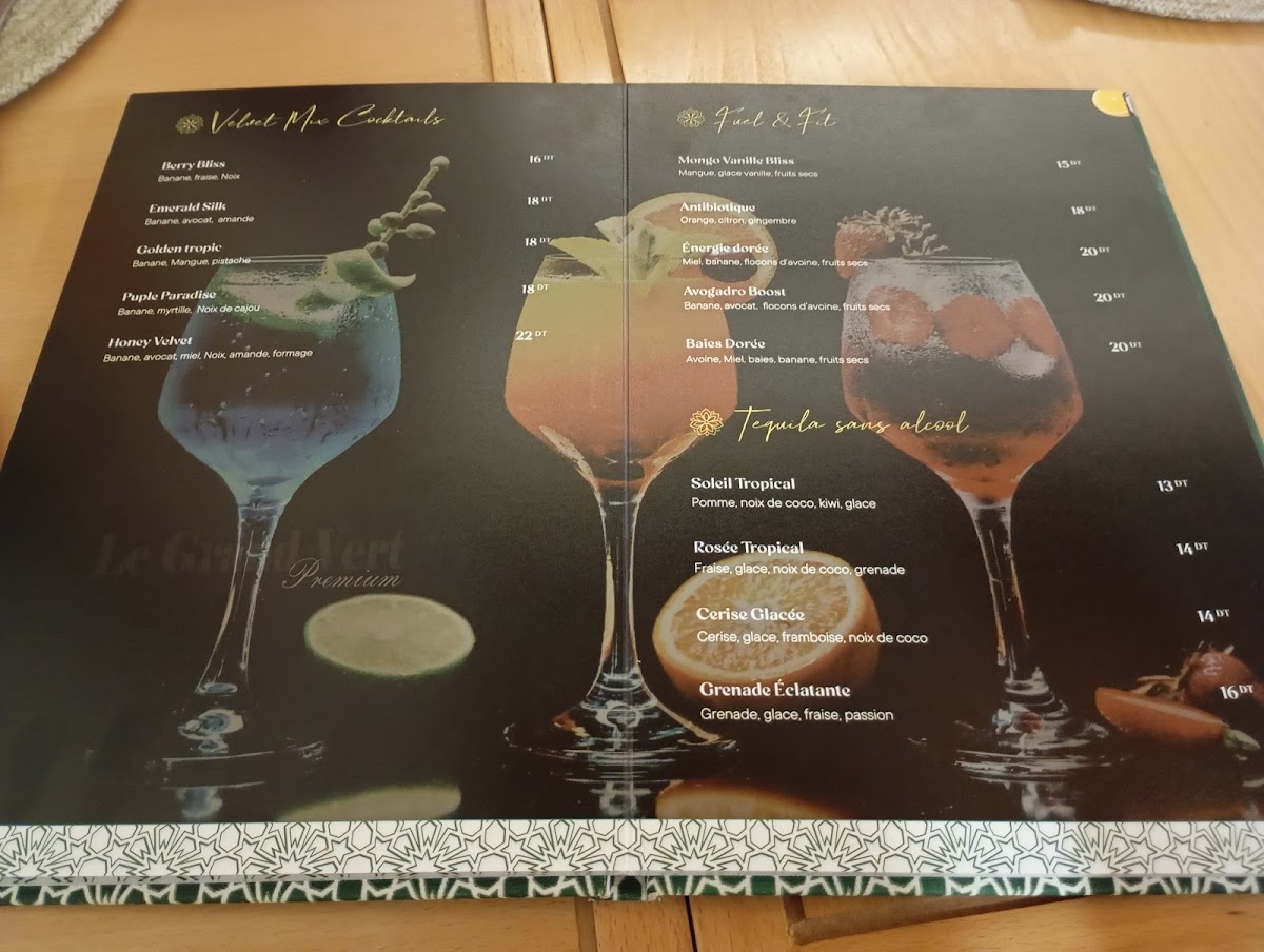 Le Grand Vert Premium Photo Menu 2