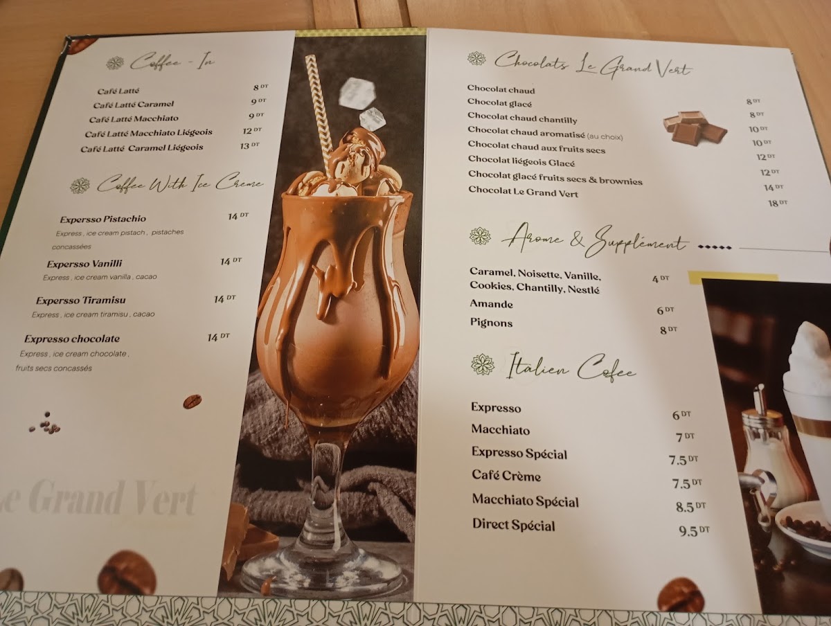 Le Grand Vert Premium Photo Menu 3