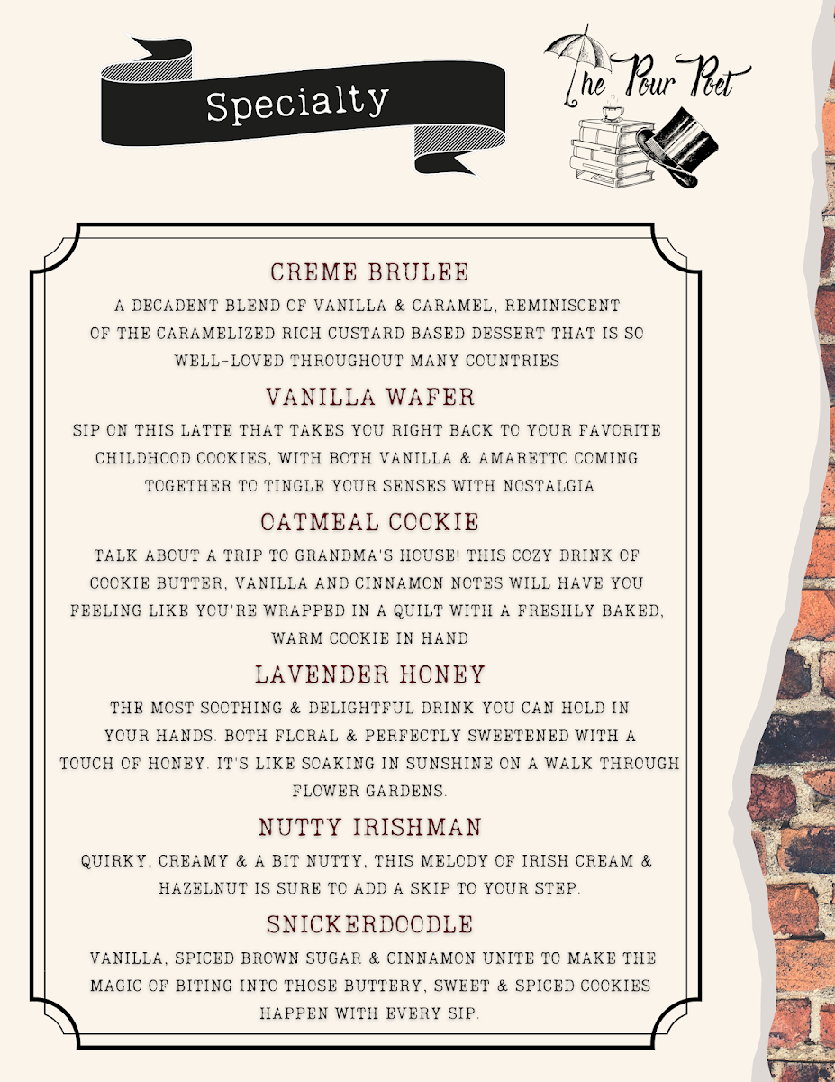The Pour Poet Photo Menu 2