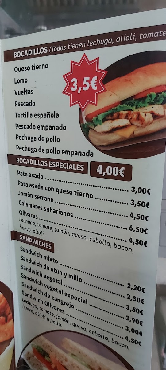 Olivares Cafeteria Churreria Piscolabis Photo Menu 3