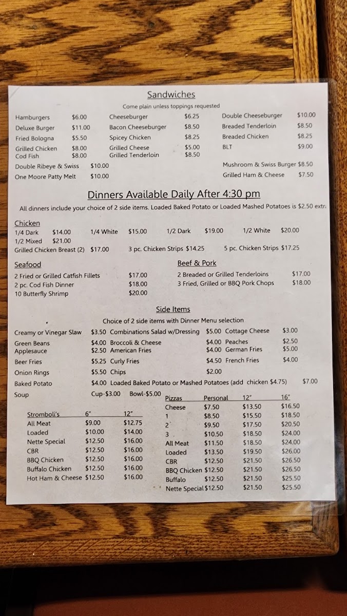 One Moore Bar & Grill Photo Menu 2