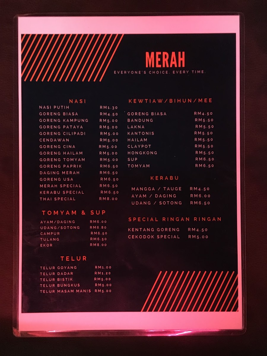 Kedai Makan Merah Photo Menu 3