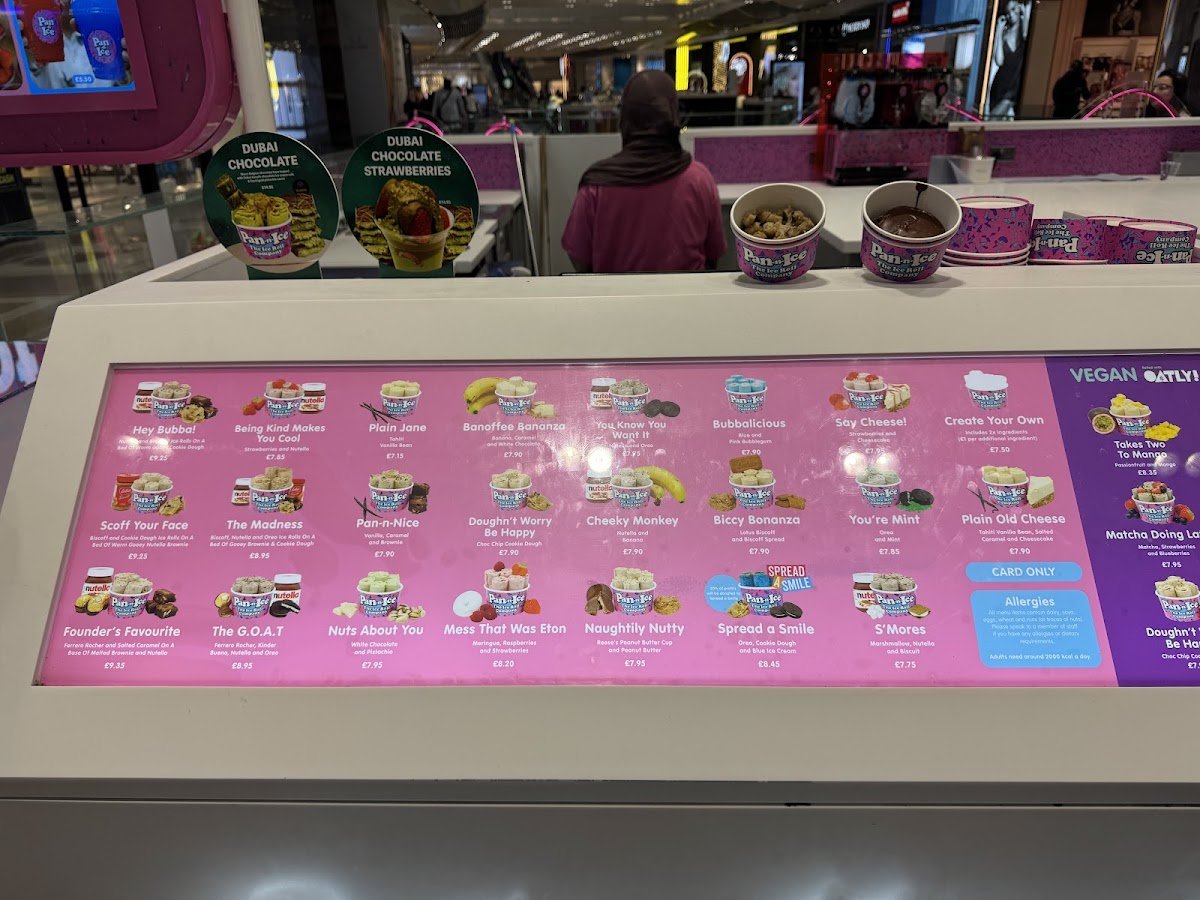 Pan-n-Ice Westfield Stratford Photo Menu 5