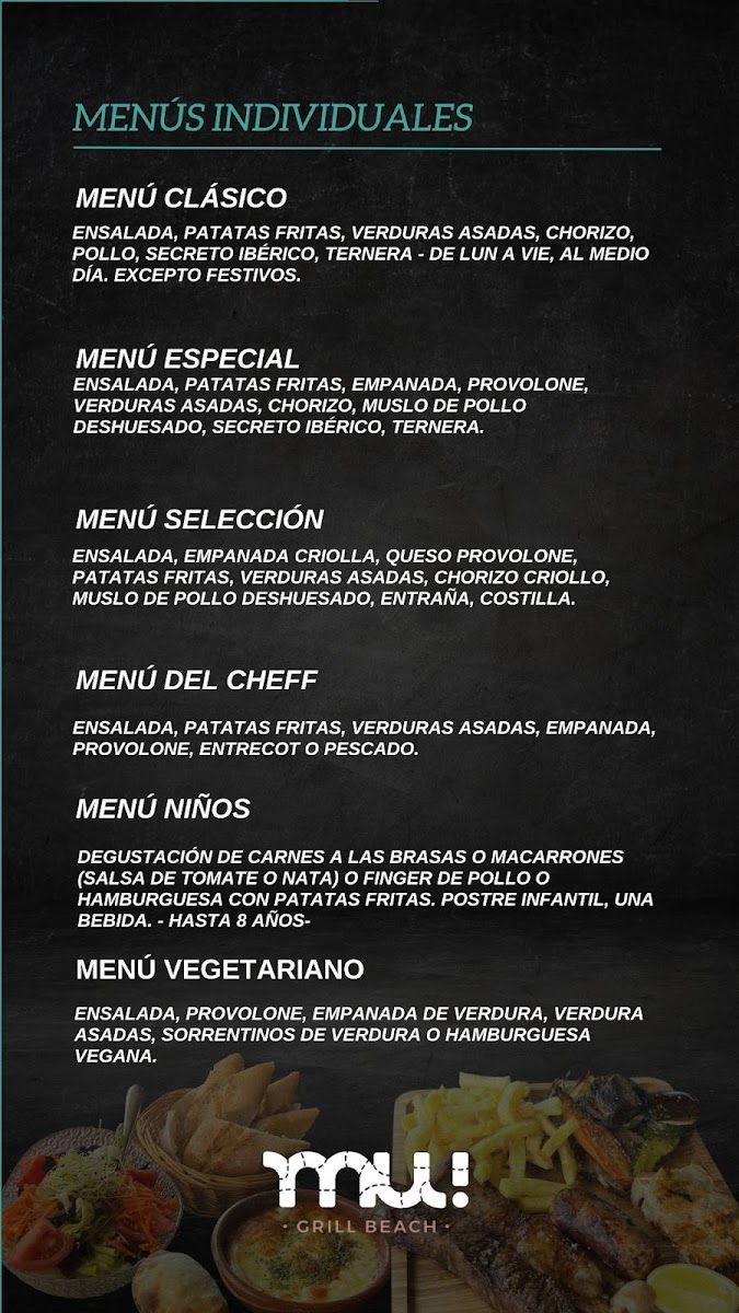 umoo Grill Beach Photo Menu 1