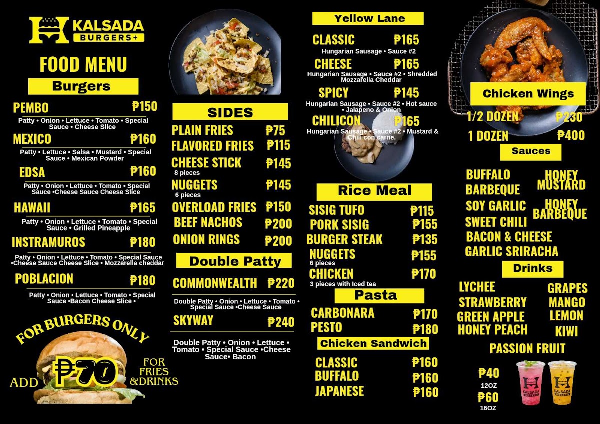 Kalsada Burger - Kapasigan Branch Photo Menu 1
