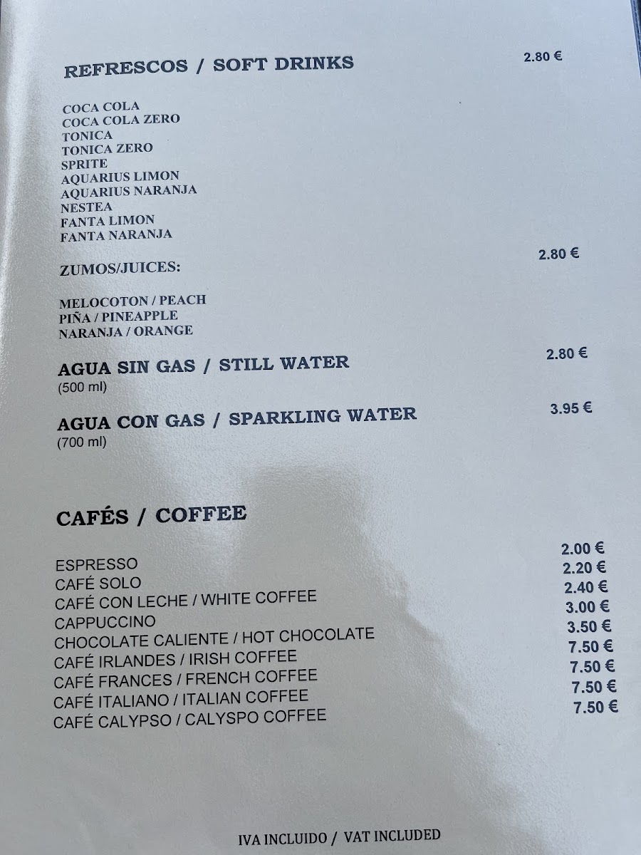 Oliver Twist Restaurant Photo Menu 1