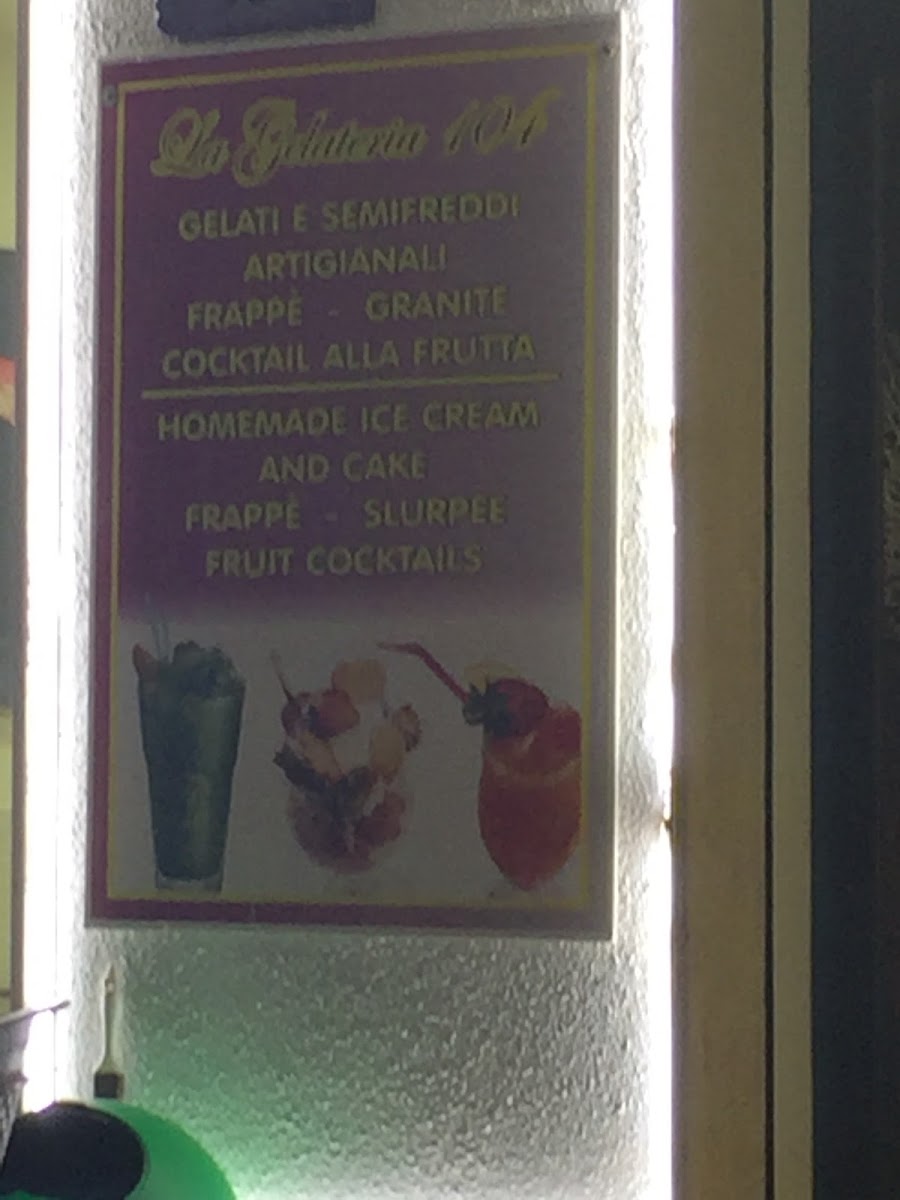 La Gelateria 104 Photo Menu 2