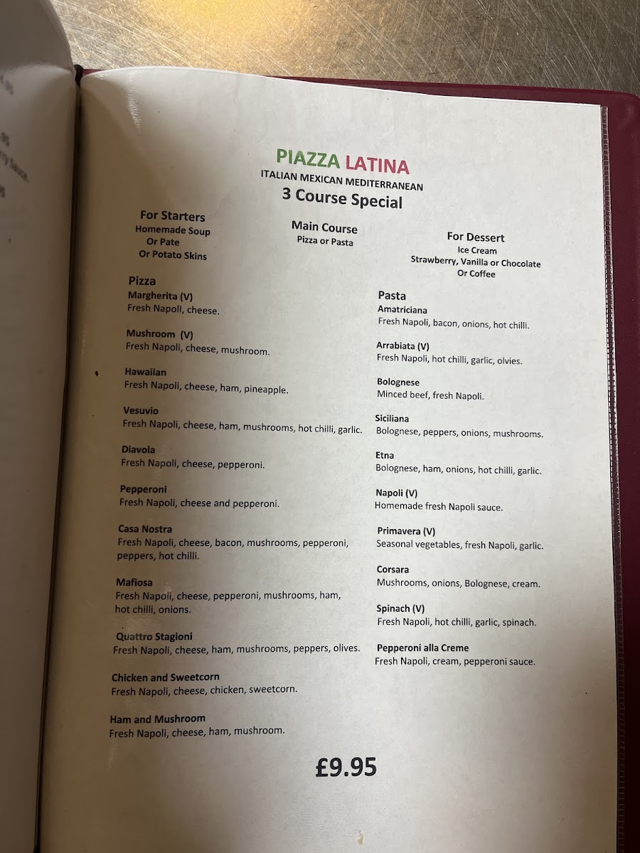 Piazza Latina Restaurant Photo Menu 1
