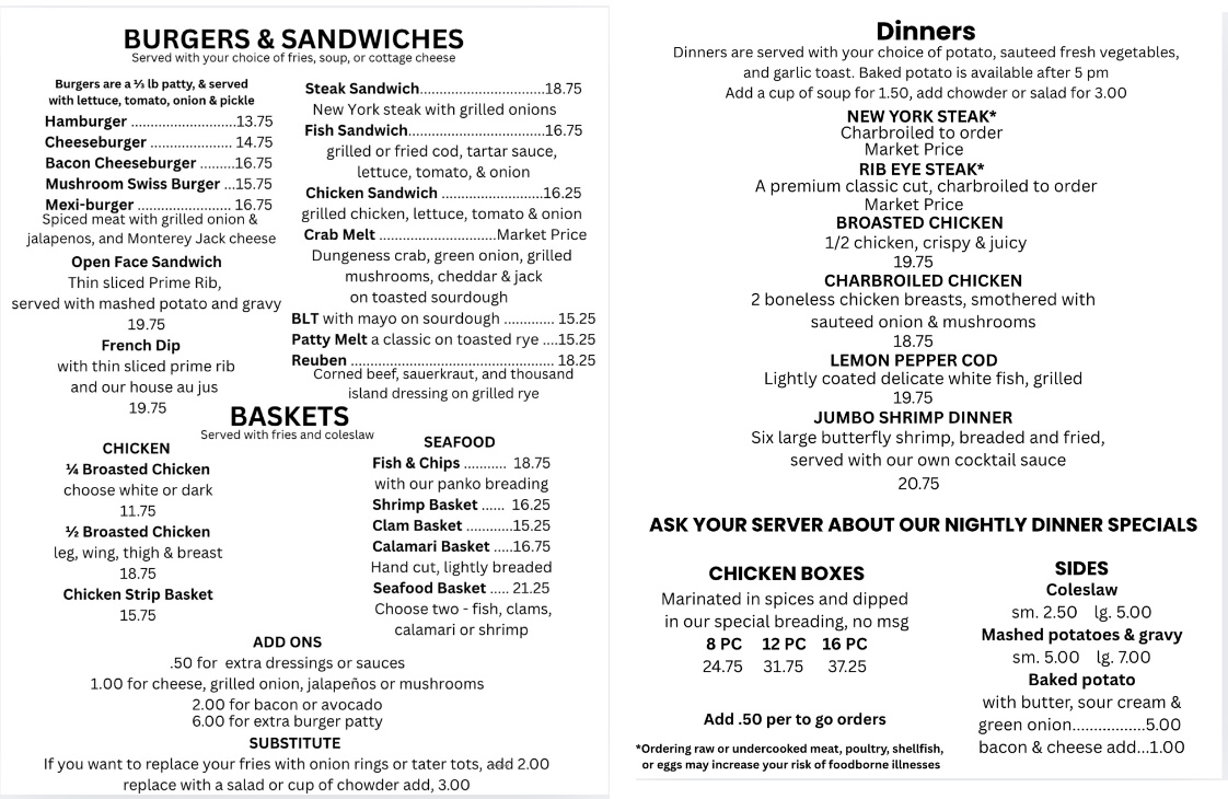 Salty Dawg Bar & Grill Photo Menu 1