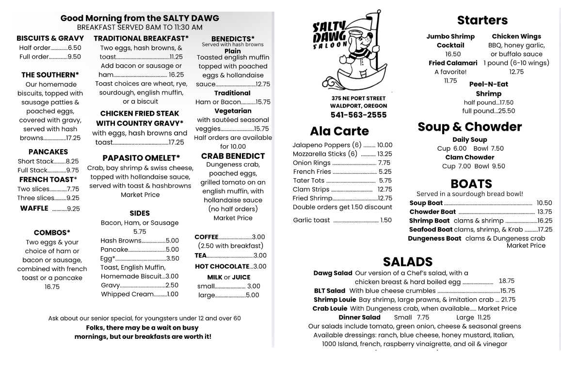 Salty Dawg Bar & Grill Photo Menu 3