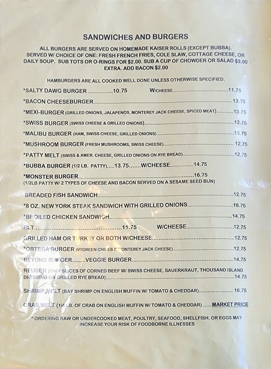 Salty Dawg Bar & Grill Photo Menu 7