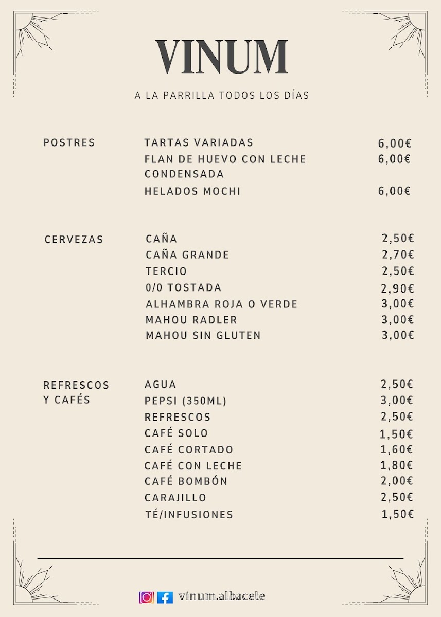 Restaurante VINUM vinos y tapas Albacete Photo Menu 4