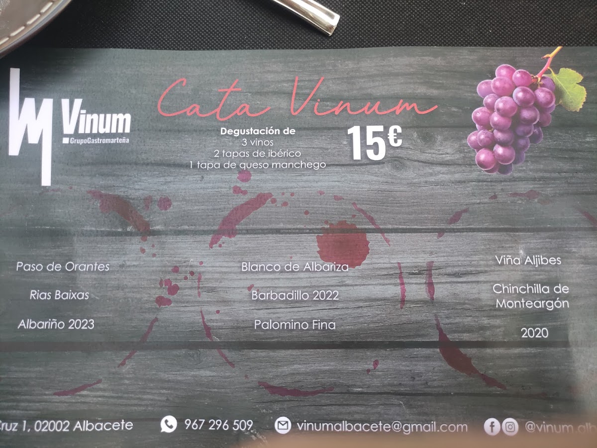 Restaurante VINUM vinos y tapas Albacete Photo Menu 7