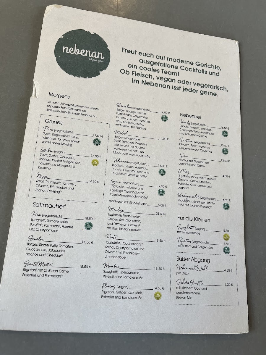 Restaurant Nebenan Bahnstadt Photo Menu 4