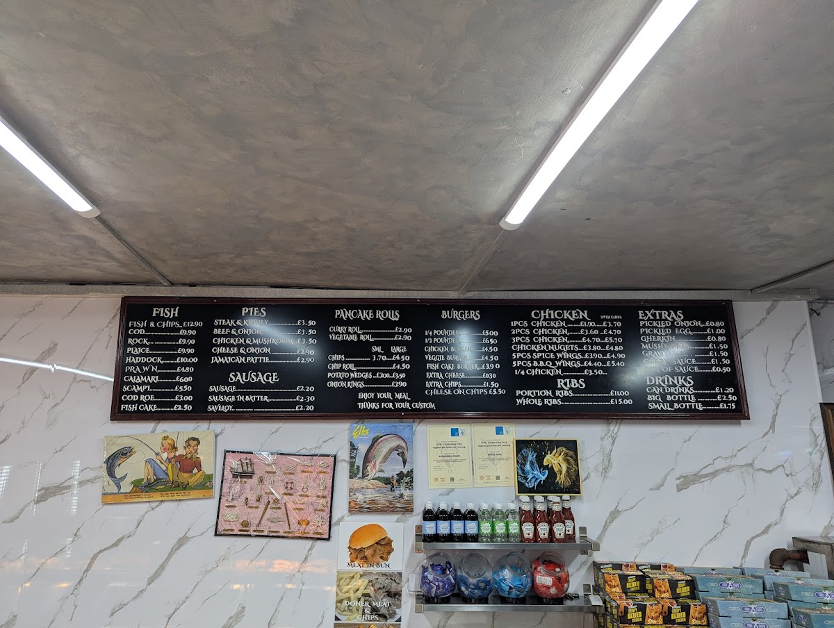 George’s Fish Bar Photo Menu 1