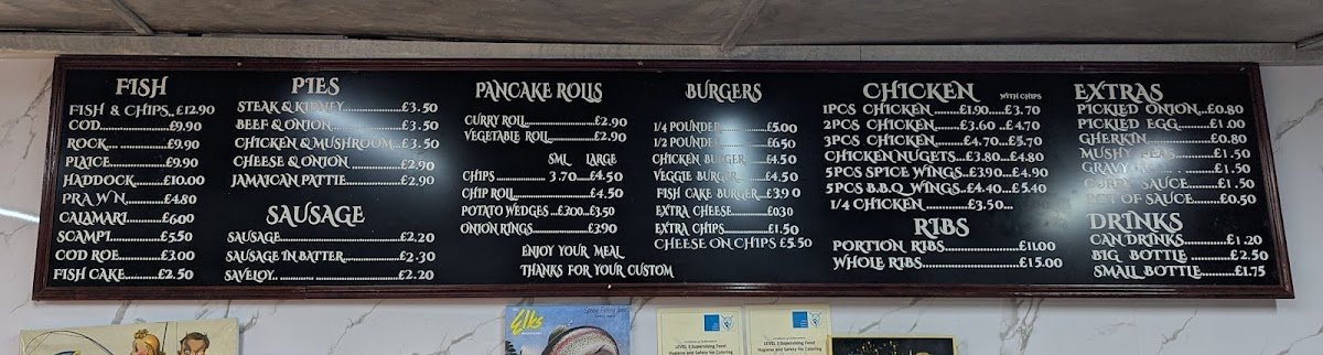 George’s Fish Bar Photo Menu 2