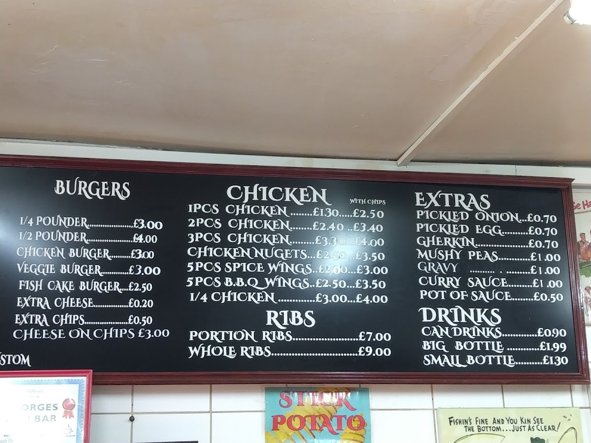 George’s Fish Bar Photo Menu 3