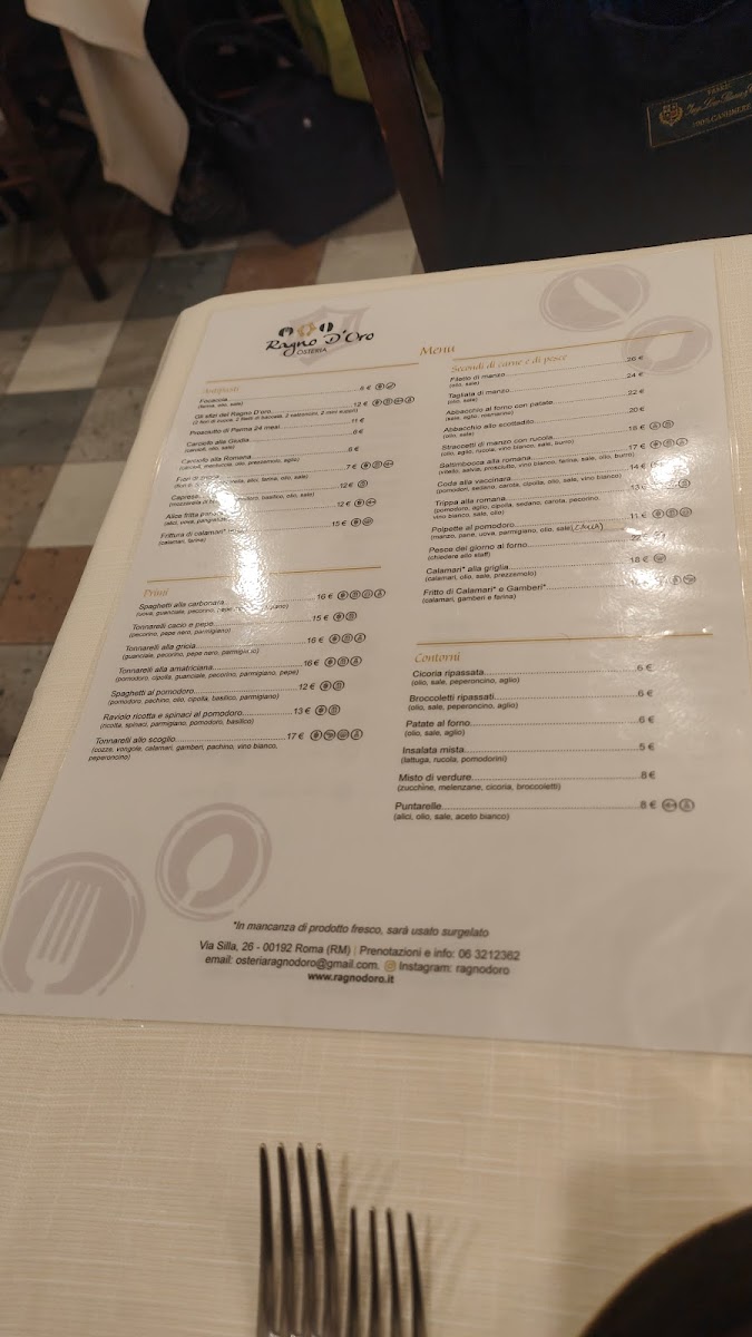 Osteria Ragno d'oro Photo Menu 2