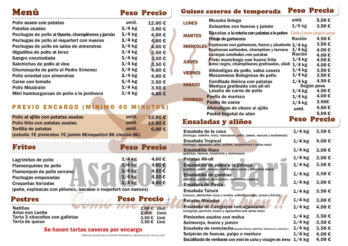 Asador Margari Dos Hermanas Photo Menu 3