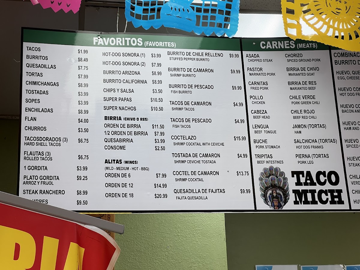 Taco Mich & Bar Photo Menu 10
