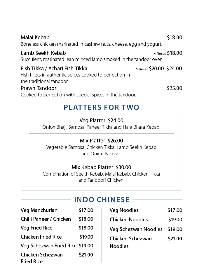 Empress of india Photo Menu 1