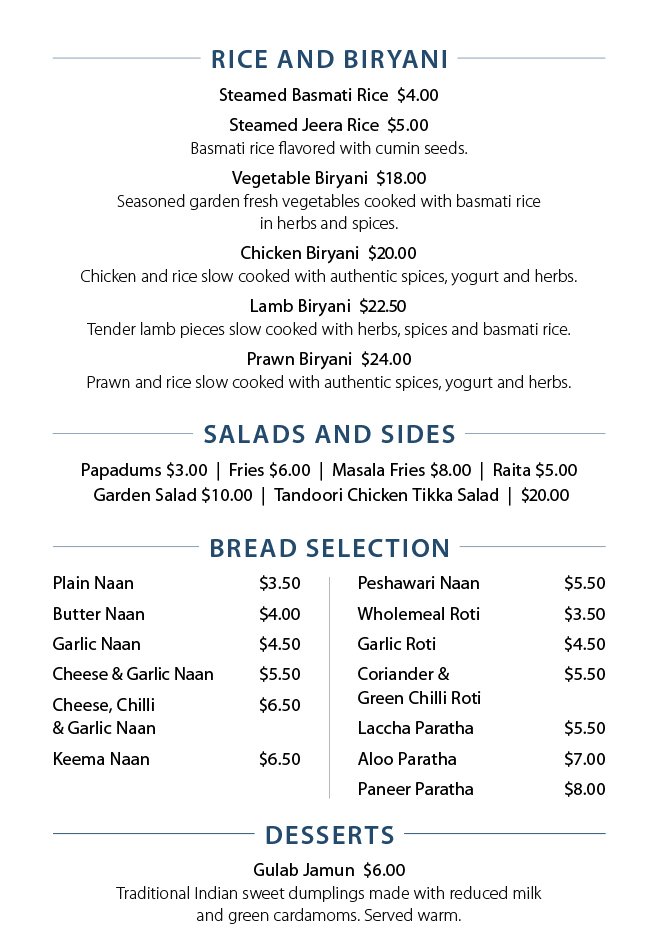 Empress of india Photo Menu 2