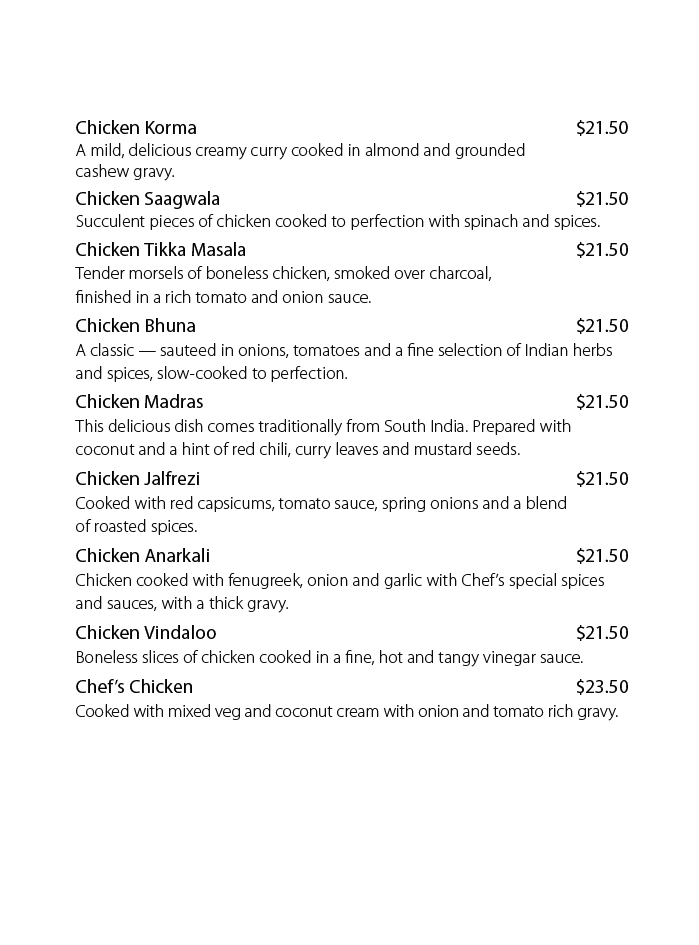 Empress of india Photo Menu 8