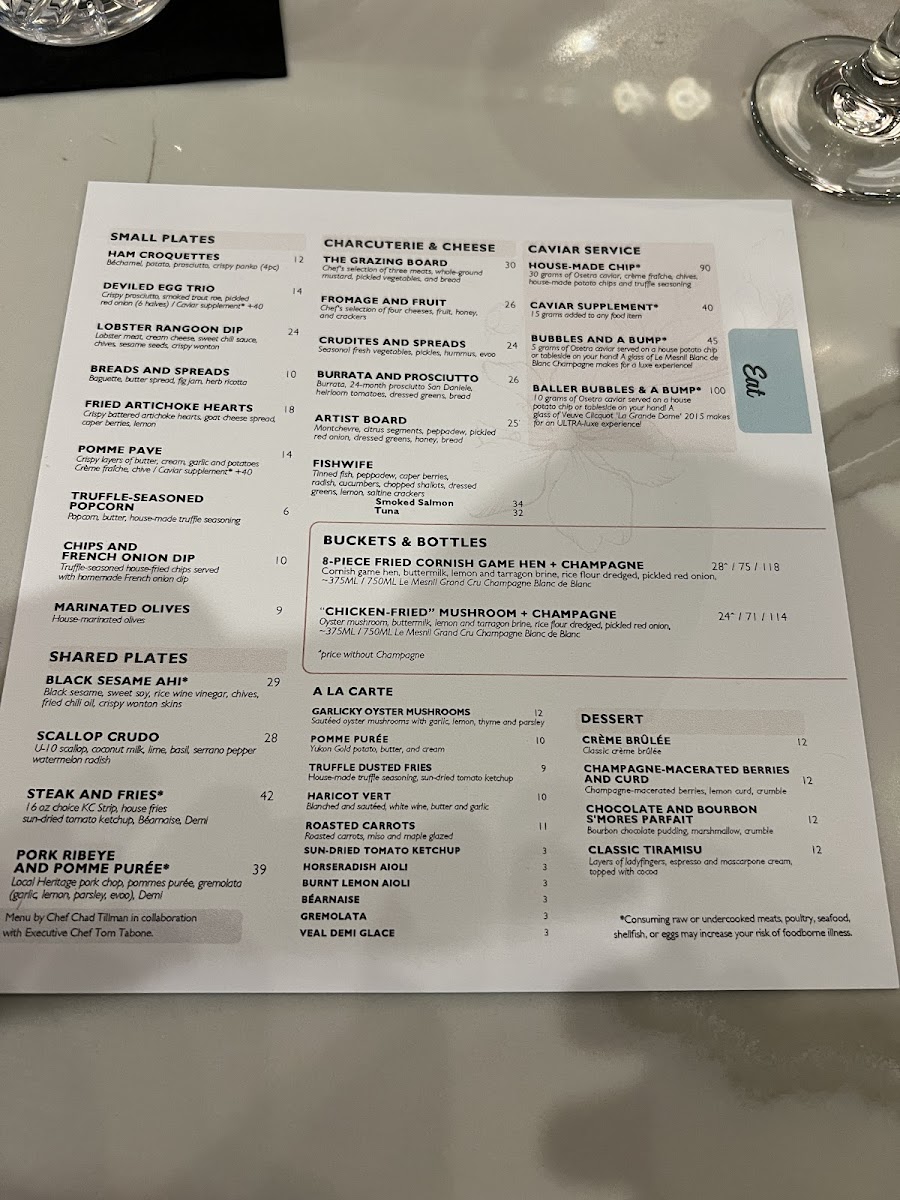 Blanc Champagne Bar Photo Menu 10