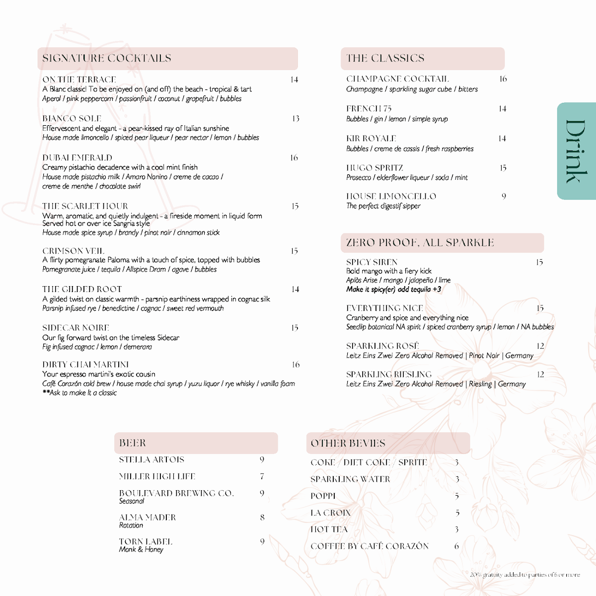 Blanc Champagne Bar Photo Menu 3