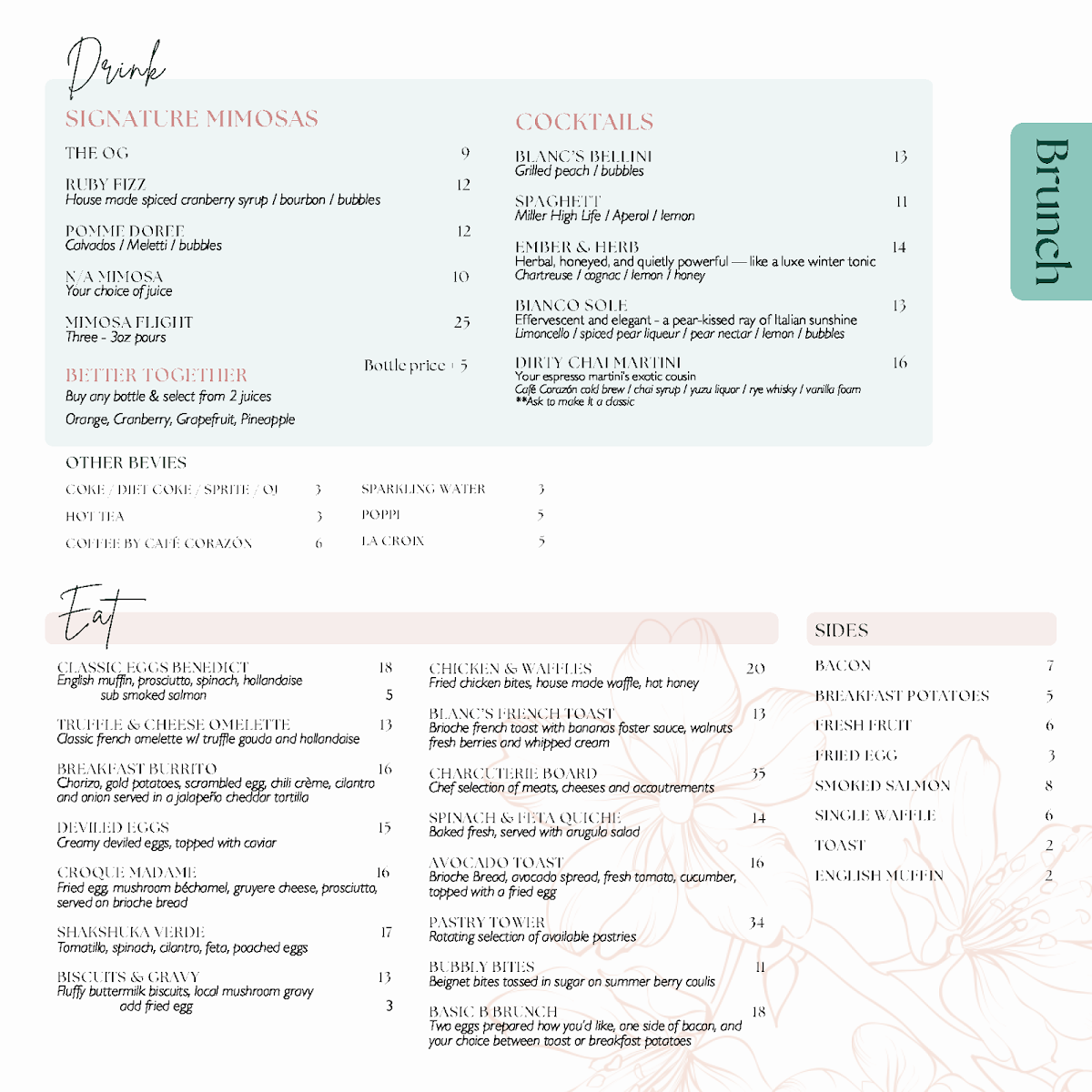 Blanc Champagne Bar Photo Menu 5
