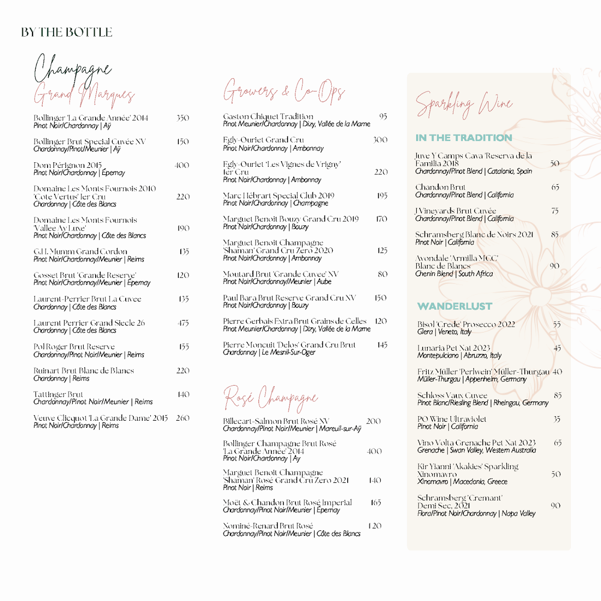 Blanc Champagne Bar Photo Menu 8