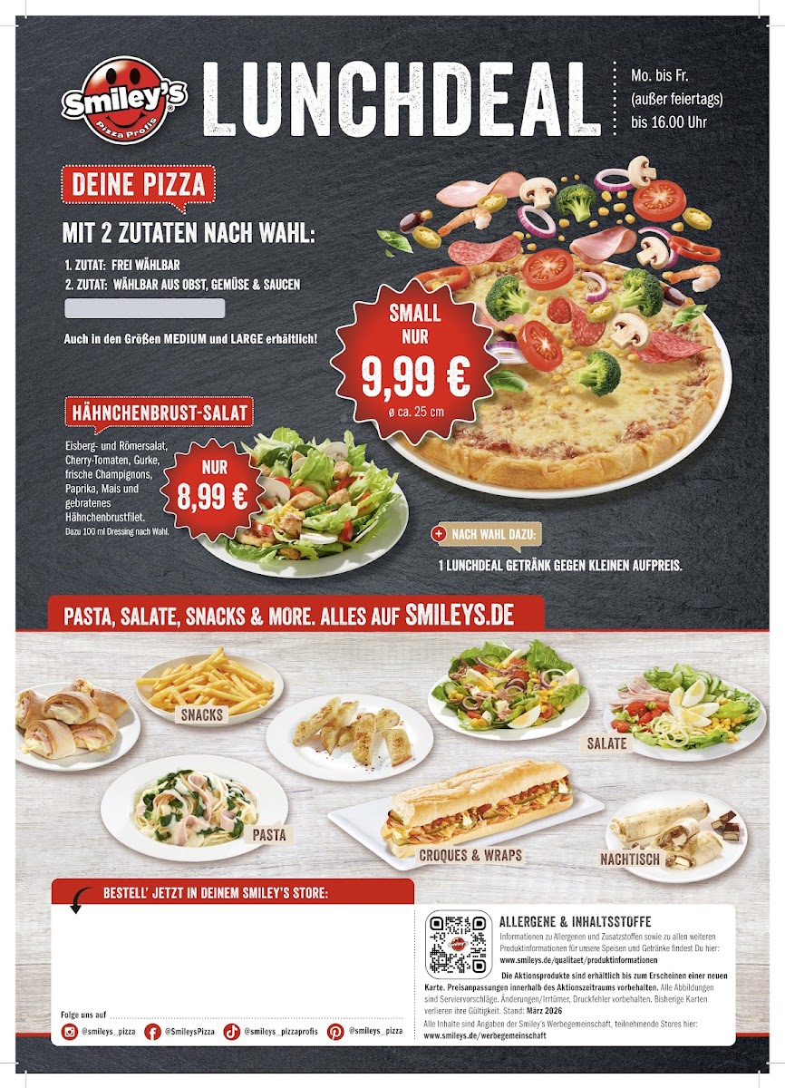 Smiley's Pizza Profis Hannover Döhren Photo Menu 1